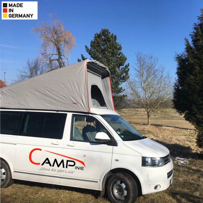 Wetterschutzhaube Mütze CAMPcap VFO für Vanufaktur Flowcamper VW mit kompletter Forntöffnung/OpenSky