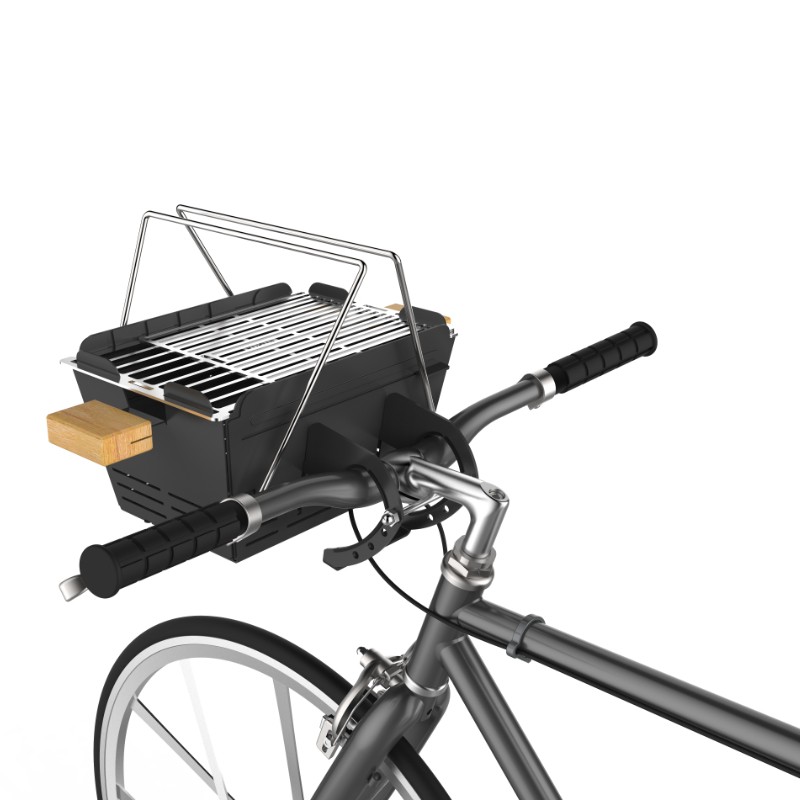 Praktische Fahrradhalterung für den Knister Grill